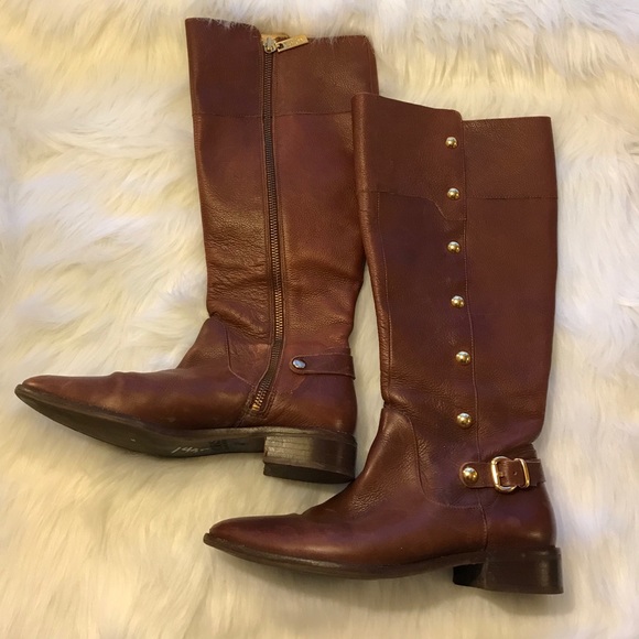 michael kors boots with gold studs